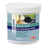 Excel Gentle ear cleansing for dogs & cats. Painless, fast acting formula dissolves waxy buildup. 8 In 1 Ear Clear Pads gently and effectively dissolve waxy build-up and removes debris. Routine use helps maintain good ear hygene.  90 ct.
